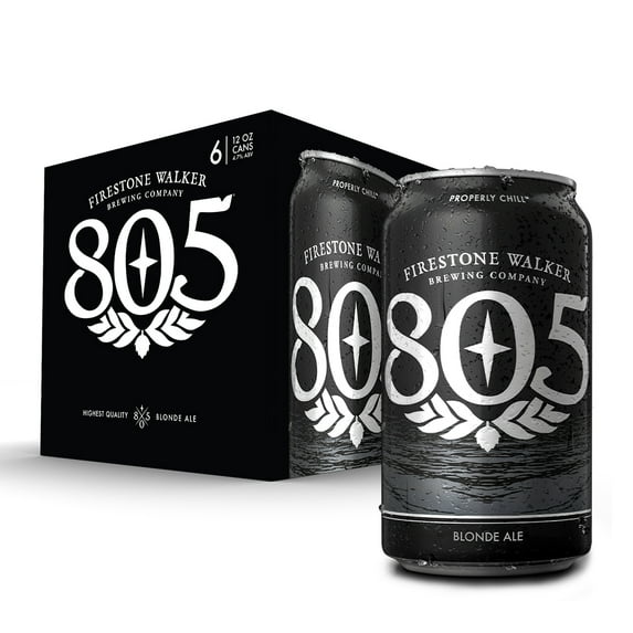 Firestone Walker 805 Blonde Ale Craft Beer, 6 Pack, 12 fl oz Cans, 4.7% ABV