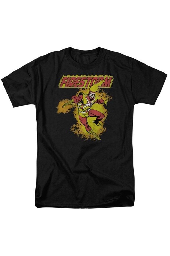 Firestorm Logo T Shirt Licensed Comic Book Tee Black