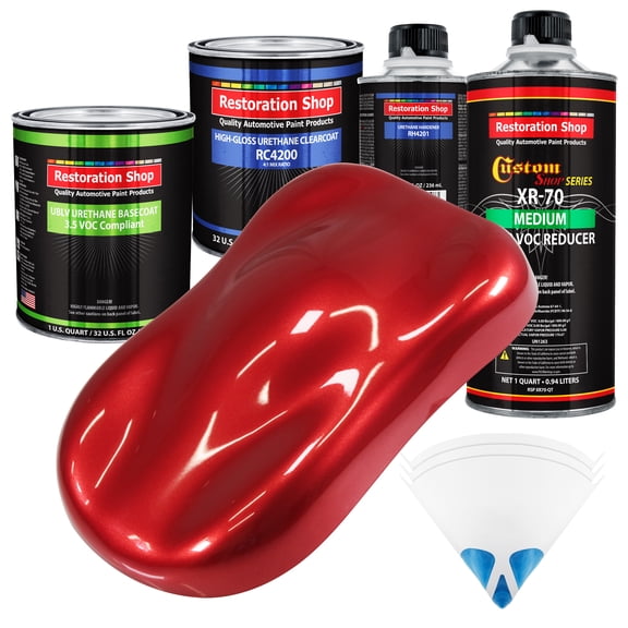 Firethorn Red Pearl Quart Kit Low VOC URETHANE BASECOAT Car Auto Body Paint Kit