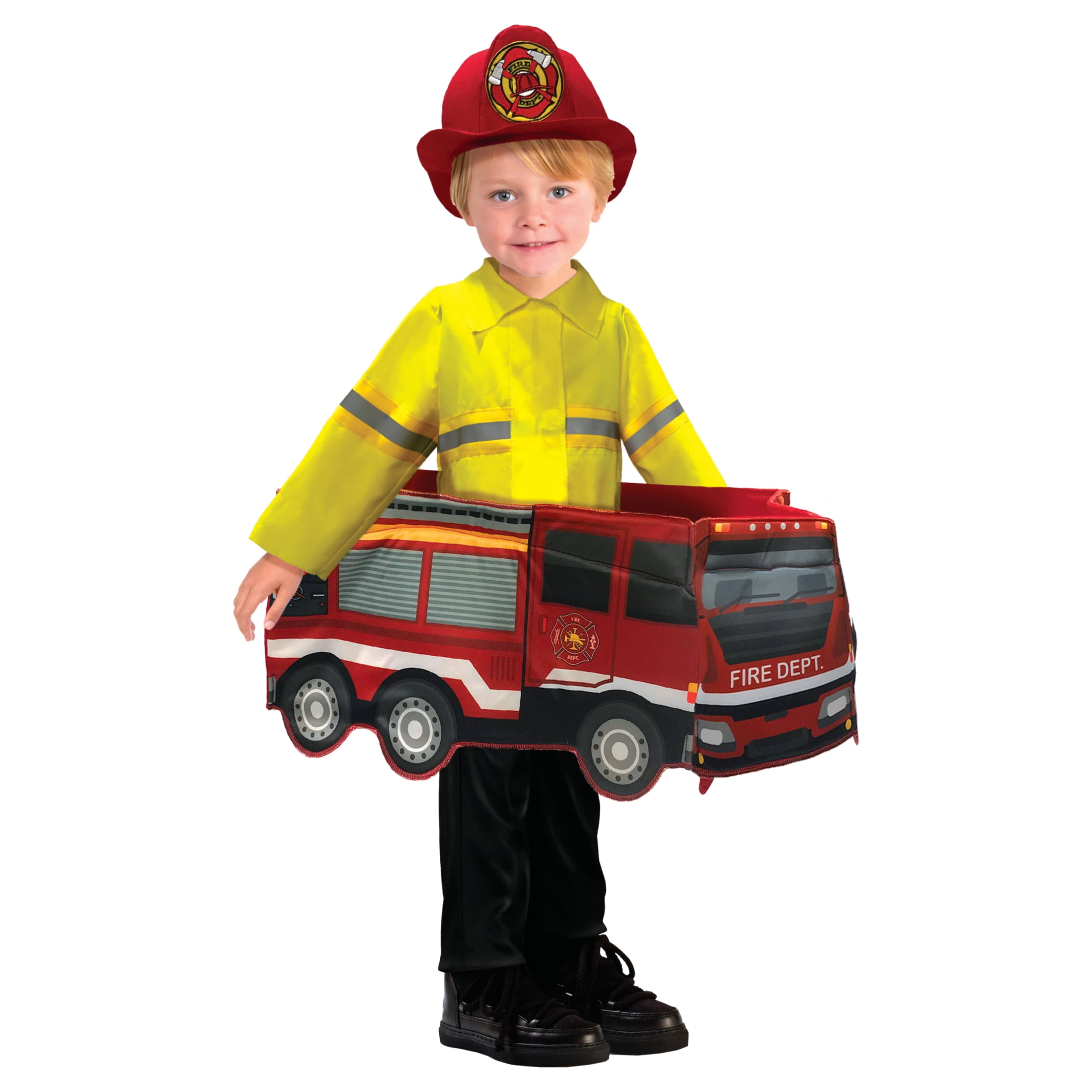 Fire Truck Step In Halloween Costume for Toddler 3T 4T by Way to Celebrate