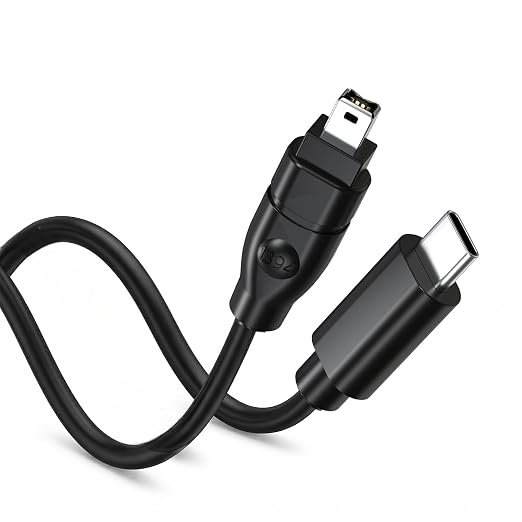 Firewire 400 4 Pin to USB C Cable, IEEE 1394a to USB-C Adapter Cord for Hard Drive, Printer, Scanner, Digital Camera, Camcorder - 6FT