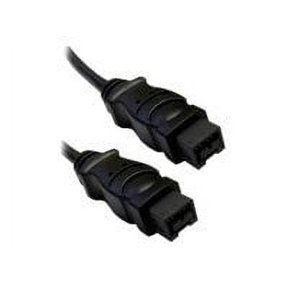 Firewire 800 9 Pin Cable, Male to Male iLink DV Cable, 9-Pin/9-Pin IEEE 1394b, Black, 3 Feet, IEEE 1394b High Speed Firewire 9 Pin to 9 Pin Cable, CableWholesale