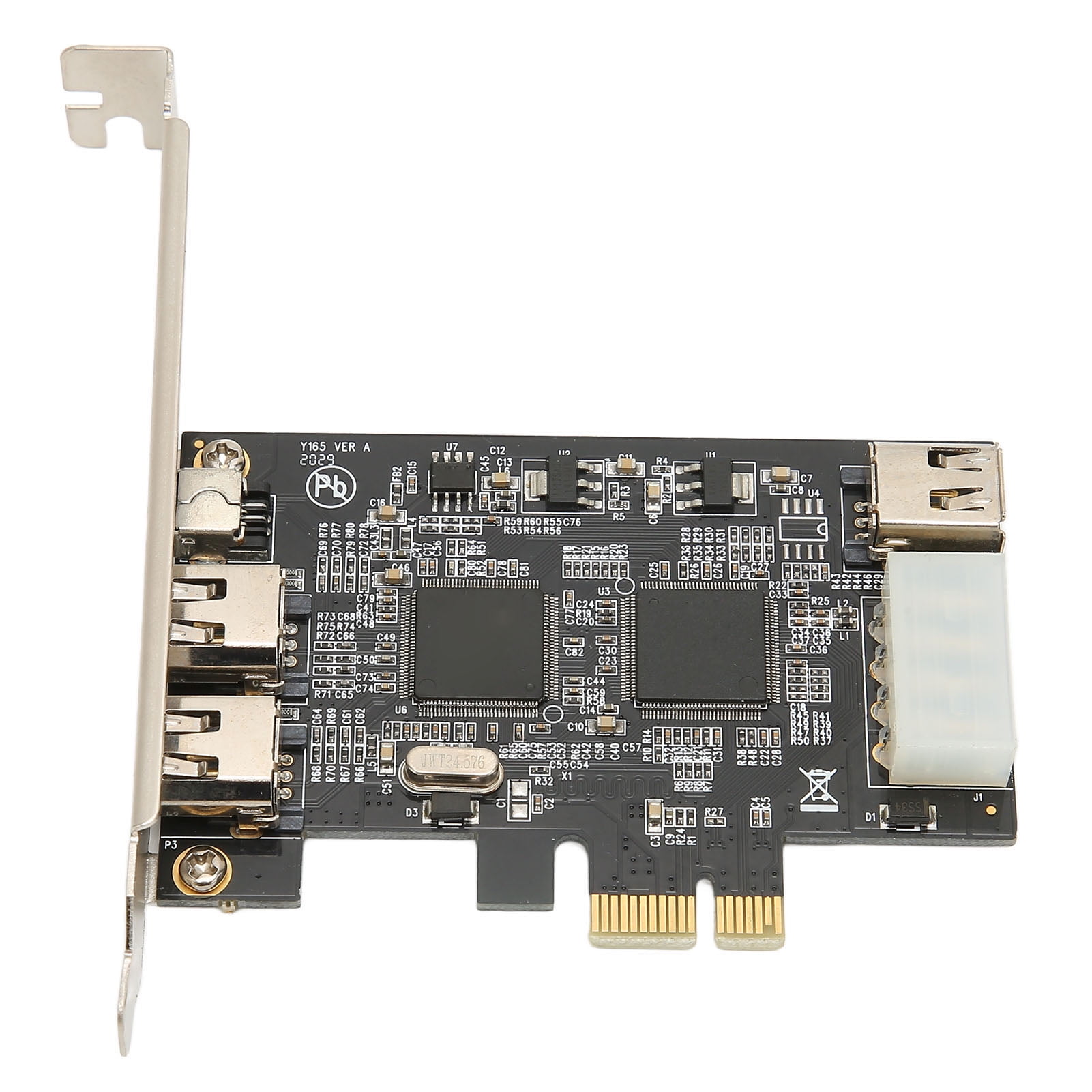 Firewire Adapter Card, PCIEx1 To Four Port IEEE 1394A Adapter Riser