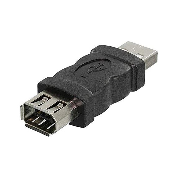 Firewire to USB Adapter Converter - 6-pin Female to USB 2.0 Male, Plug-and-Play - for Connecting Cameras, Printers, and Digital Devices