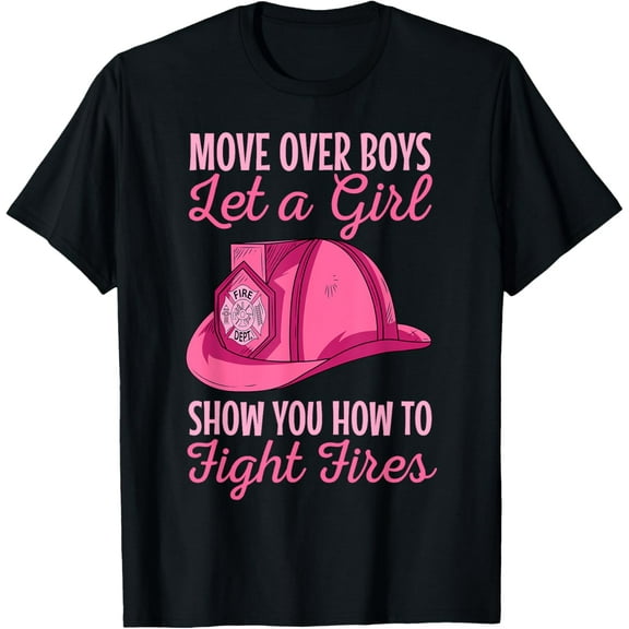 Firewoman Firefighter Women Volunteer Firefighting Rescuer T-Shirt