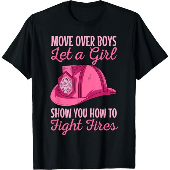 Firewoman Firefighter Women Volunteer Firefighting Rescuer T-Shirt