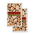 thumbnail image 1 of Firewood (2-PACK) 24" x 36" Vinyl Decals | Sign Insert Peel & Stick Decals Stickers Window Signs, 1 of 2