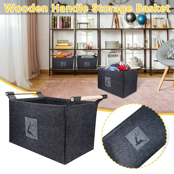 Firewood Bag Heavy Waterproof Waxed Firewood Storage Bag Home Storage Bag(One Size,Lighe Gray)