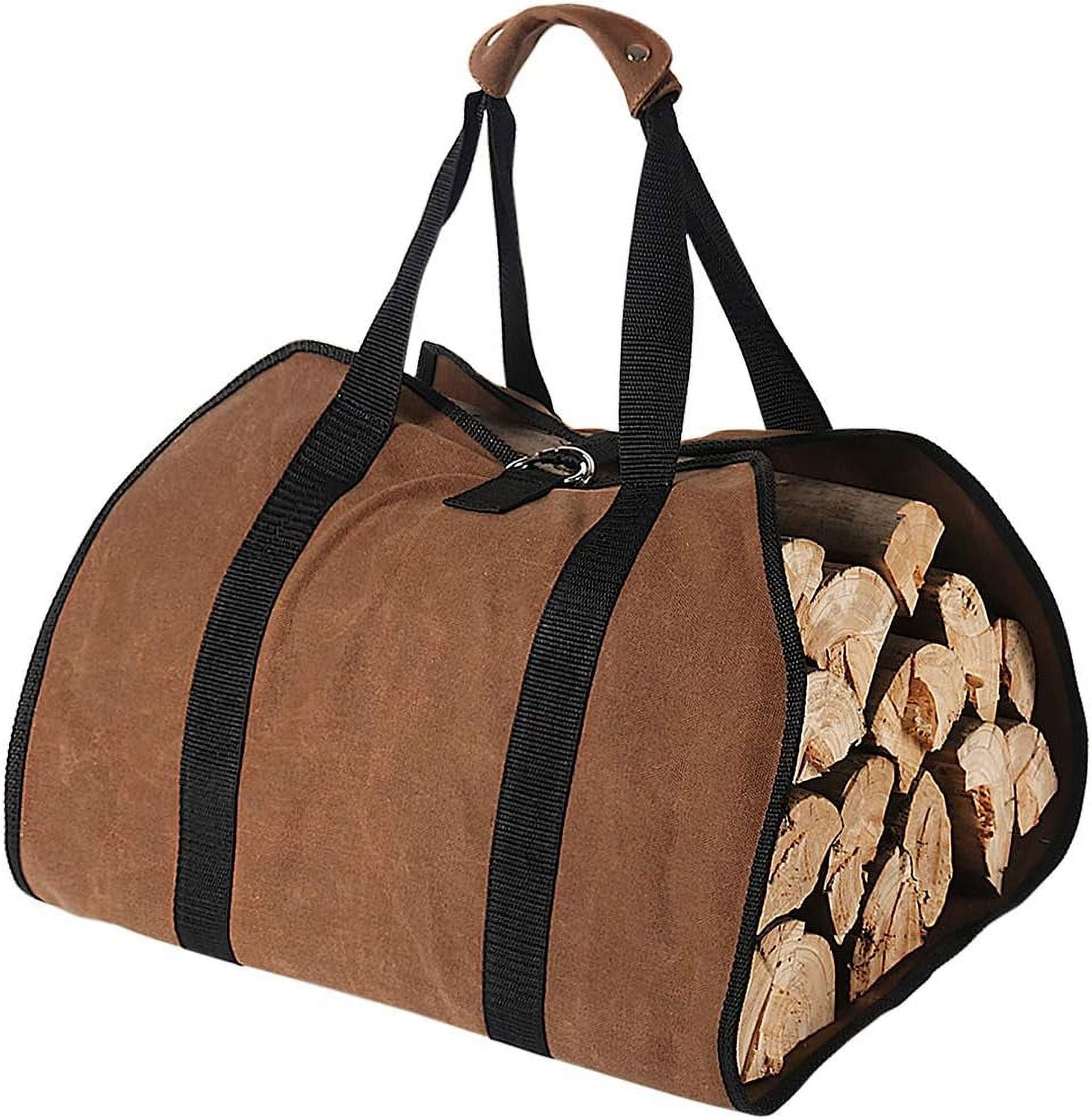 Podplug High quality Large Canvas Firewood Wood Carrier Bag Log