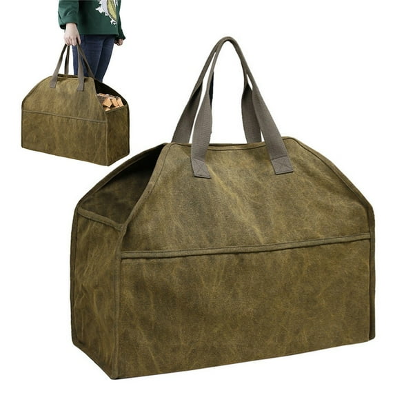 Firewood Carrier Bag Carrier Canvas Wood Carrying Bag for Fireplace Camping