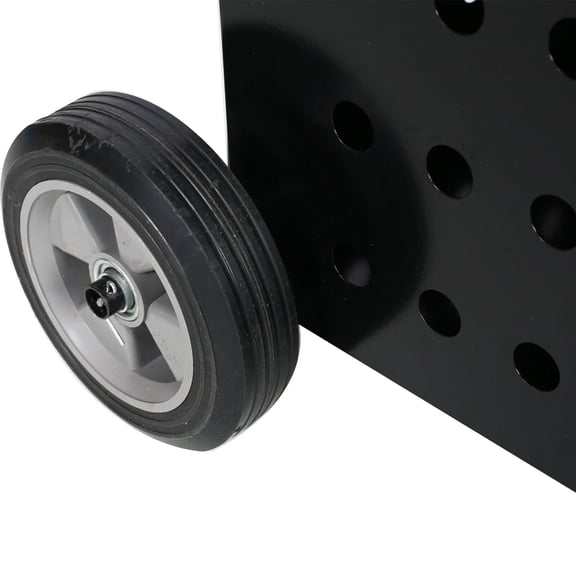 Firewood Cart with 8 inch Rubber Wheels for Indoor Outdoor Use, 200 lbs Capacity Steel Log Rolling Rack, Black