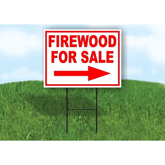 Firewood For Sale Right Arrow Red Yard Sign Road Sign With Stand