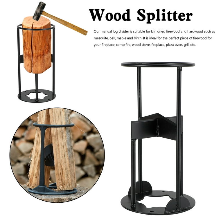 Steel Kindling Splitter, Manual Firewood Cracker for Home, Camp