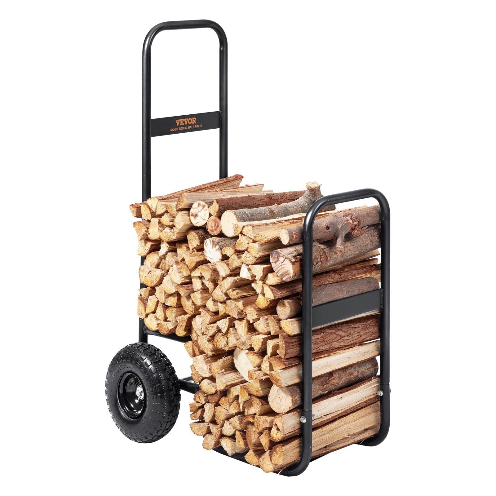 Firewood Log Cart 250 lbs Load Capacity Outdoor and Indoor Wood Rack ...
