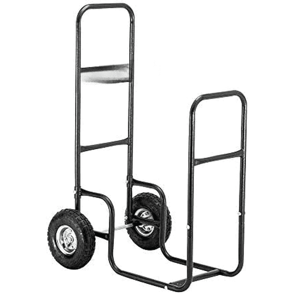 Firewood Log Cart Carrier, 220LBS with Large Wheels, Fireplace Log Rolling Caddy Hauler, Wood Rack Storage Mover Outdoor Indoor Storage Holder Rack, Heavy Duty$$Garden & Patio