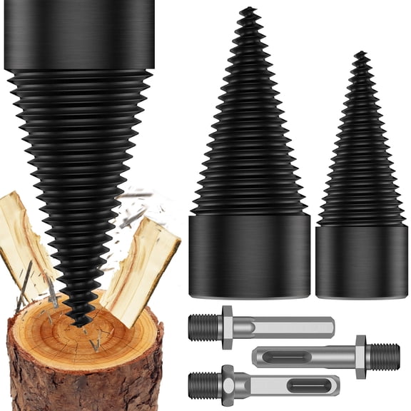 Firewood Log Splitter Drill Bit High Carbon Steel Wood Splitting Cone (asshown )