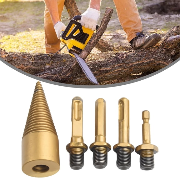 Firewood Log Splitter Drill Bit Set for Efficient Wood Splitting Smile Home