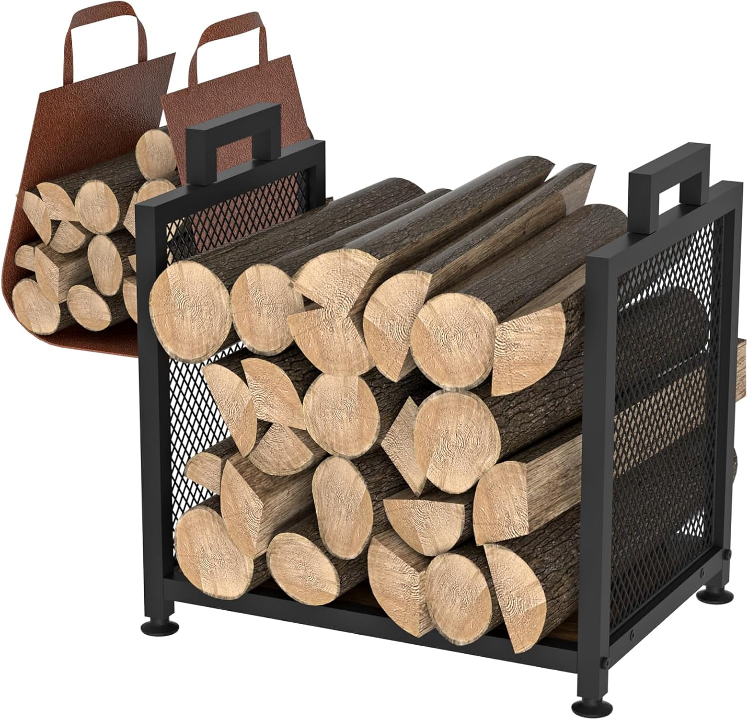 Firewood Rack for Indoor, Heavy Duty Fire Wood Racks Holder, 17.32 ...