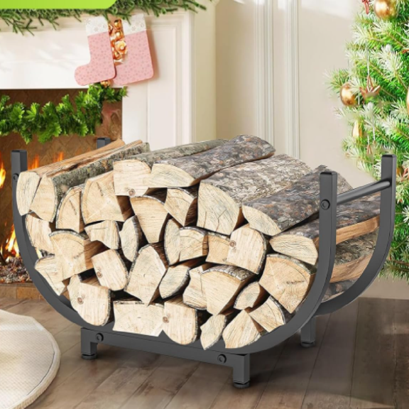 Firewood Rack Outdoor 30inIndoor Firewood Storage and Firewood Rustproof HolderStable Log Holder and Fireplace Dr Organizer