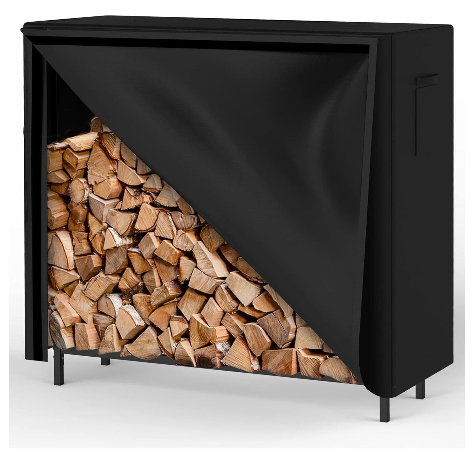 Firewood Rack Outdoor with Cover, Heavy Duty Adjustable Wood holders ...