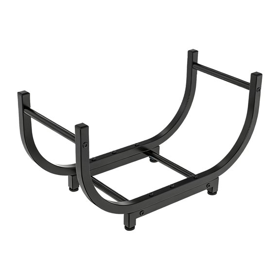Firewood Rack Stand Wood Storage Organizer Log Grate Iron Construction for Backyard Patio Porch