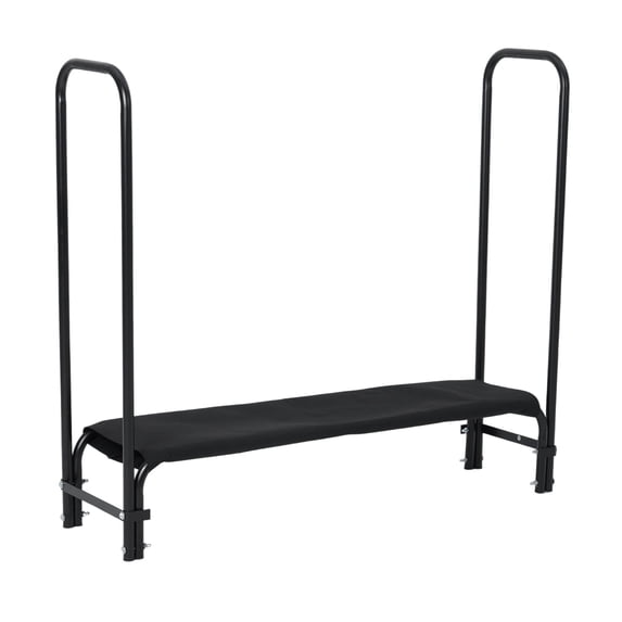 Firewood Rack with Cover 8Ft/4Ft, Heavy Duty Indoor Outdoor Wood Storage, Ventilated Weatherproof Stacker, No Tools Assembly, Black
