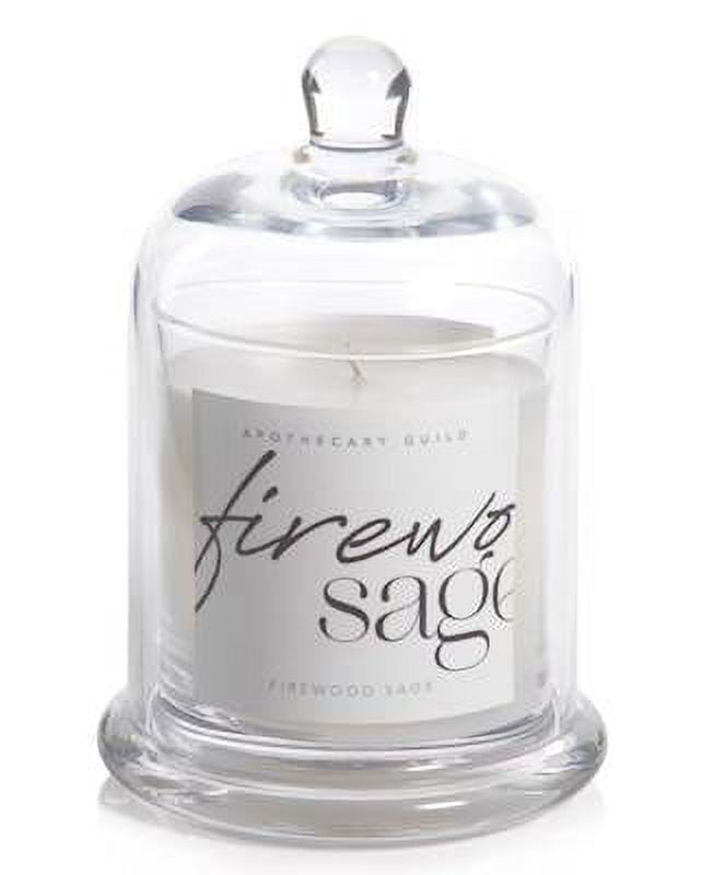 White Lavender Scented Jar Candle with Glass Dome