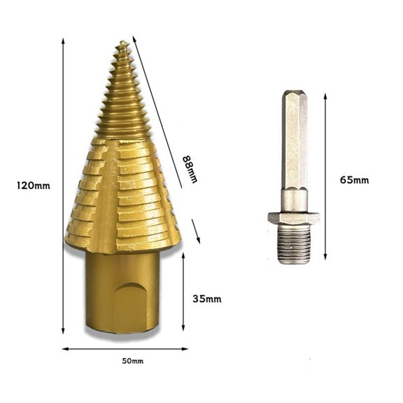 Firewood Splitter Bit For Wet Dry Wood Sds Square Shank Quick Change Detachable