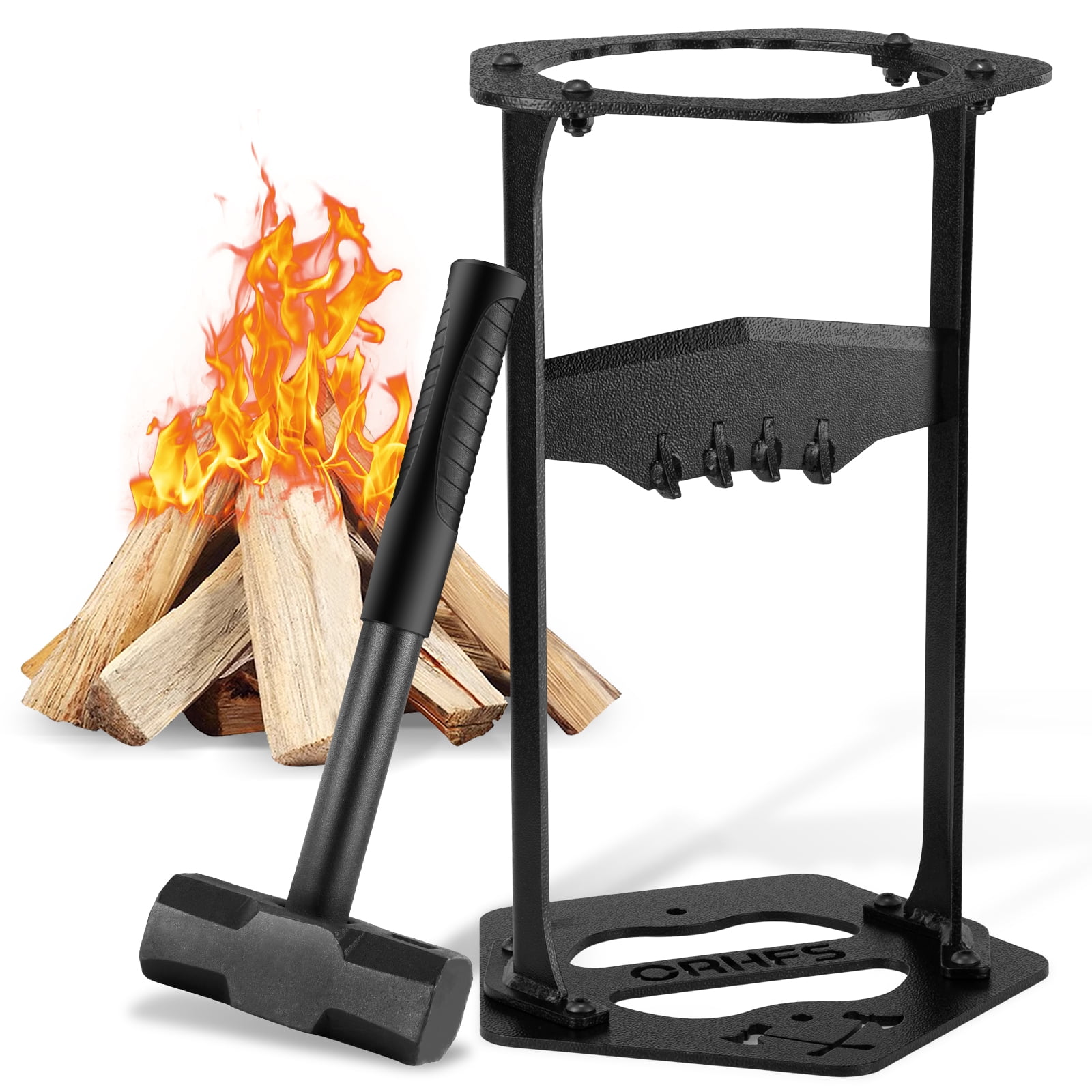 Firewood Splitter Wedge with 4Lbs Sledge Hammer, Wood Splitter Wedge