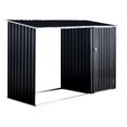 thumbnail image 1 of Firewood Storage Shed, Outdoor Firewood Rack, Outdoor Storage Shed with Log Holder, Firewood Shelter for Patio, Anthracite Galvanized Steel, 1 of 9