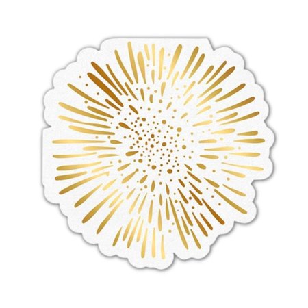Firework Die-Cut Gold Foil Party/Beverage/Cocktail Napkins