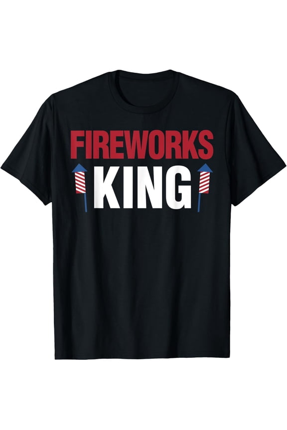 Firework King American Flag Color T-Shirt