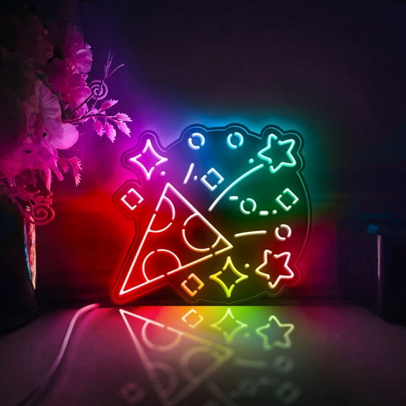 Firework Led Light Box, Dimmable Neon-Like Light Signs USB Power for Wall Decor Bedroom Decoration, Color Flow Effect (WxH) 16"x14"