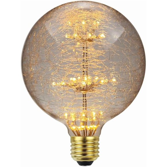 Firework Light Bulb - 3W Retro Starry LED Bulb E27 Base, Vintage Edison Dimmable Fairy Firework Decorative Light, Unique Light Bulbs for Home, Bars & Parties