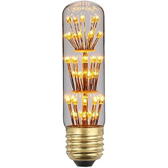 Firework Light Bulb, 3W Retro Starry Light Bulb E27 Base Vintage Edison Dimmable LED Light Bulb Fairy Firework Decorative Light Bulb LED Light Bulbs