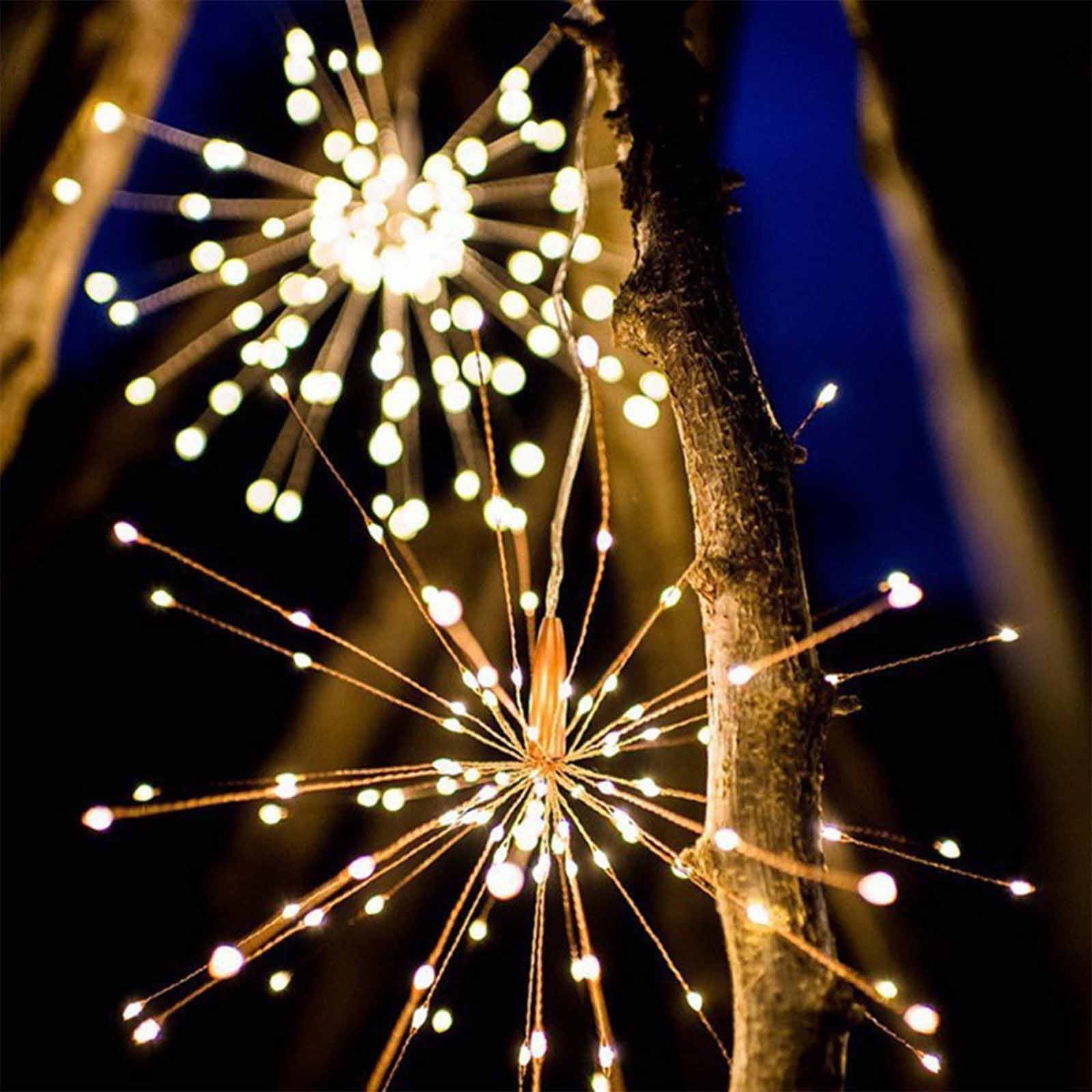 Firework Lights 100 LED Copper Wire Starburst Light, Battery Operated