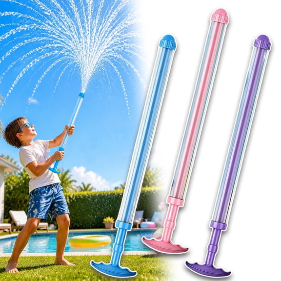 Firework Style Water Spray Toy – Glowing Rainbow LED Water Blaster, Light Up Water Gun for Pool Summer Night Play