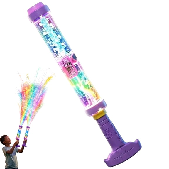 Firework Style Water Spray Toy, Glowing Rainbow Water Blaster, Summer Fun that Pops Like Magic, for Summer Pool Party Outdoor Waters Fight Games