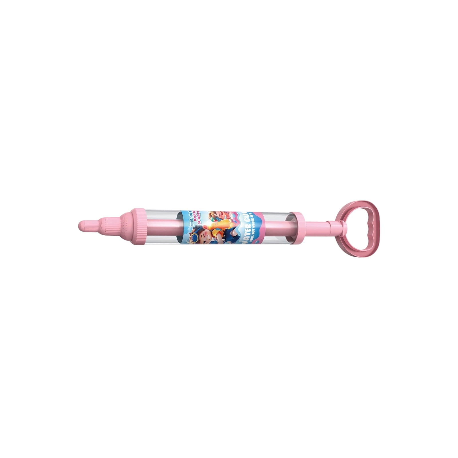 Firework Water Gun 15.75in 400ml, Manual Water Shooting, Perfect for Summer Outdoor Fun and Beach Activities (Pink)