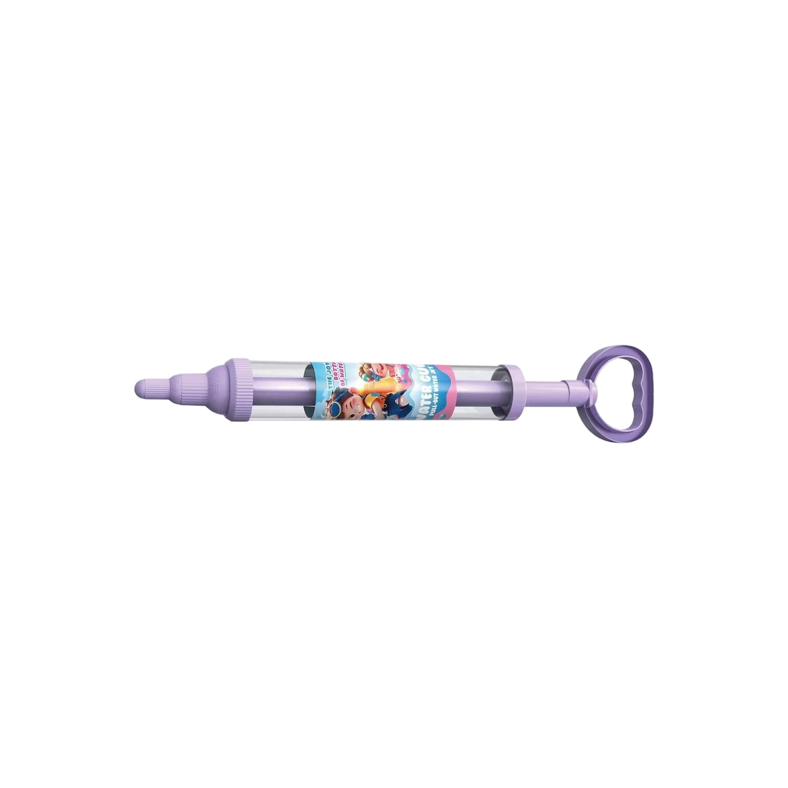 Firework Water Gun 15.75in 400ml, Manual Water Shooting, Perfect for Summer Outdoor Fun and Beach Activities ( Purple Pink)