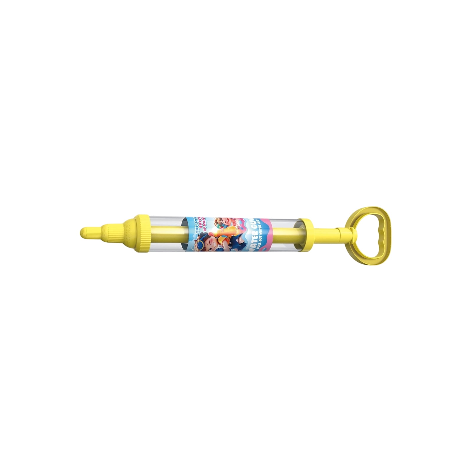 Firework Water Gun 15.75in 400ml, Manual Water Shooting, Perfect for Summer Outdoor Fun and Beach Activities (Yellow)