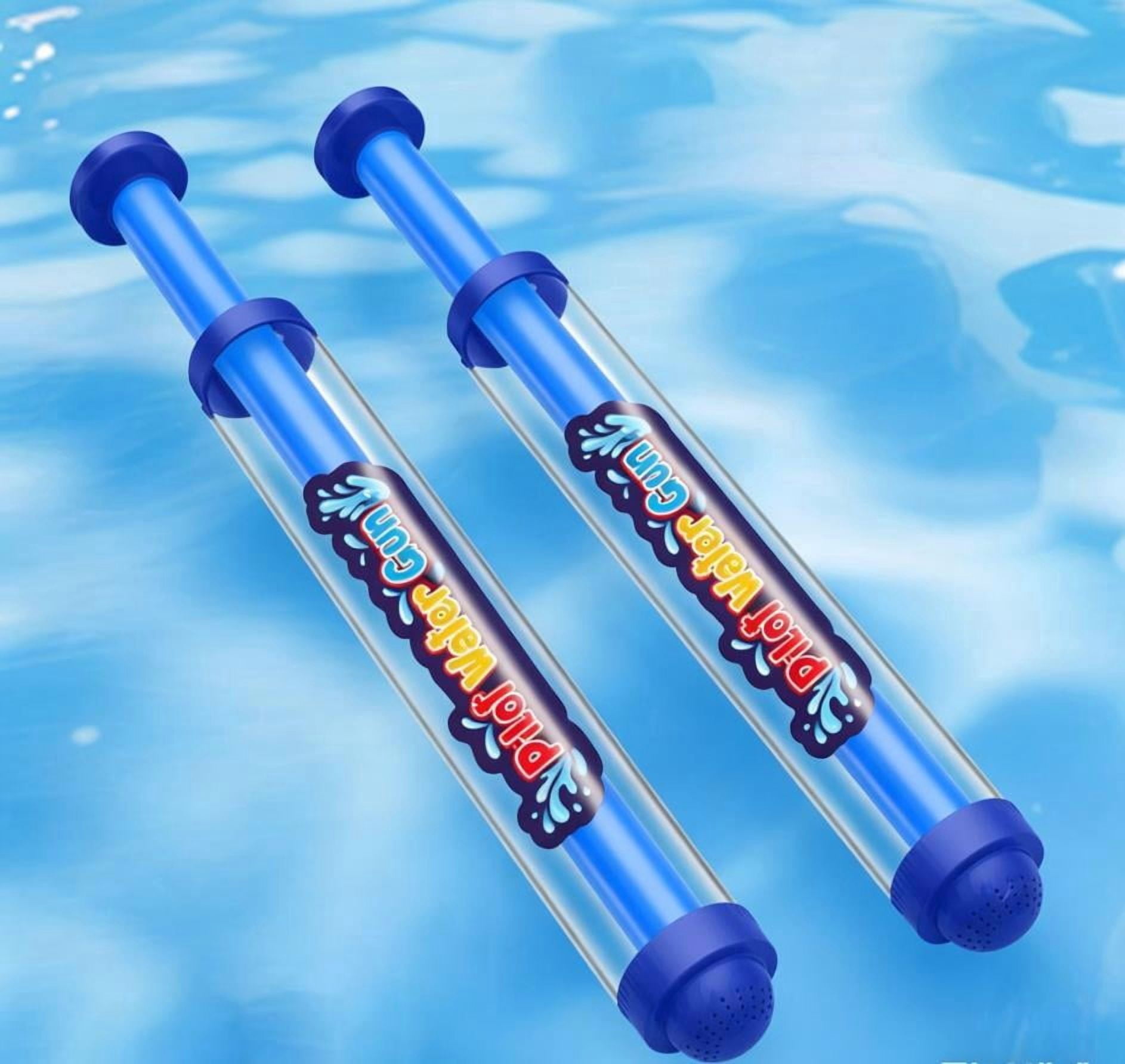 Firework Water Gun for Kids & Adults, 2PCS Large Water Squirter Toy, Best Summer Water Blaster with Fireworks Spray Effect, Easy Fill for Beach Pool Backyard Party Outdoor Fun, 20.5" (Blue)