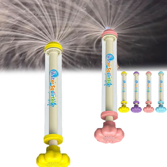 Firework Water Gun, Romantic Water Soaker, Fireworks Style Water Spray Props Suitable for Couples, High Pressure Pull-Out Sprinkler Spray Toys for Bathing, Pool, Party Entertainment (Pink Yellow)