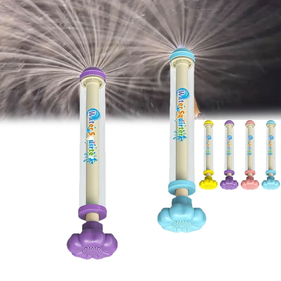 Firework Water Gun, Romantic Water Soaker, Fireworks Style Water Spray Props Suitable for Couples, High Pressure Pull-Out Sprinkler Spray Toys for Bathing, Pool, Party Entertainment (Blue Purple)