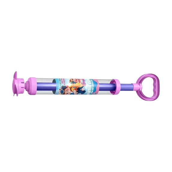 Firework Water Gun Toy, 12.4in Pull Back Large Capacity Water Cannon, Summer Pool Spray Blaster for Outdoor Water Battles Purple