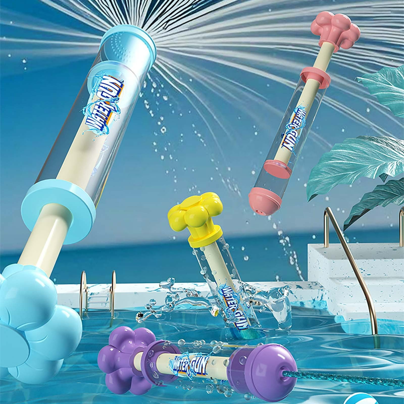 Firework Water Gun,Water Fireworks,Fireworks Water Gun,Couple Romance Firework Style Water Spray Gun, High Pressure Pull-Out Sprinkler Spray Toys for Bathing, Pool, Party Entertainment