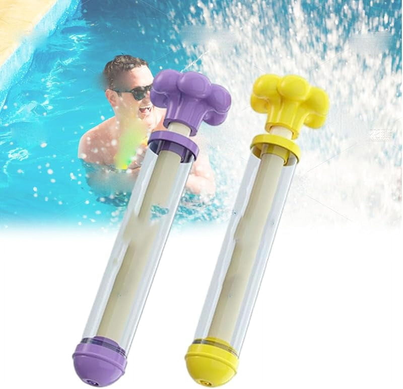 Pistola De Agua Con Efecto Fuegos Artificiales – 4 Unidades De Juguete De Chorro De Agua Tipo Pistón, Ideal Para Fiestas En Piscina Y Diversión Familiar