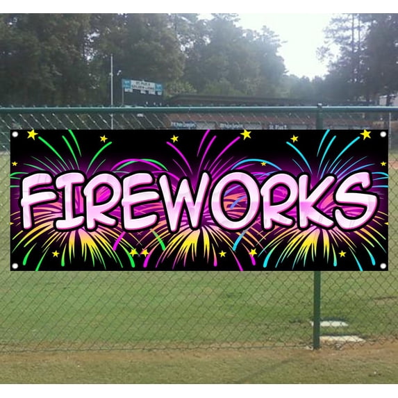 Fireworks 13 oz Vinyl Banner With Metal Grommets