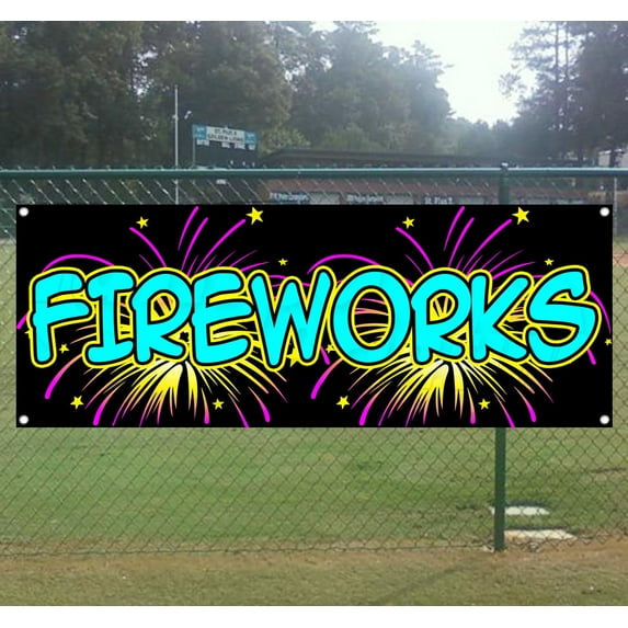 Fireworks 13 oz Vinyl Banner With Metal Grommets