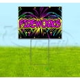 thumbnail image 1 of Fireworks (18" x 24") Yard Sign, Includes Metal Step Stake, 1 of 6